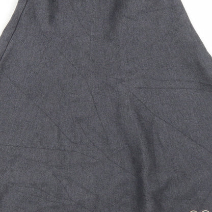 Zara Womens Grey  Viscose Skater Skirt Size S