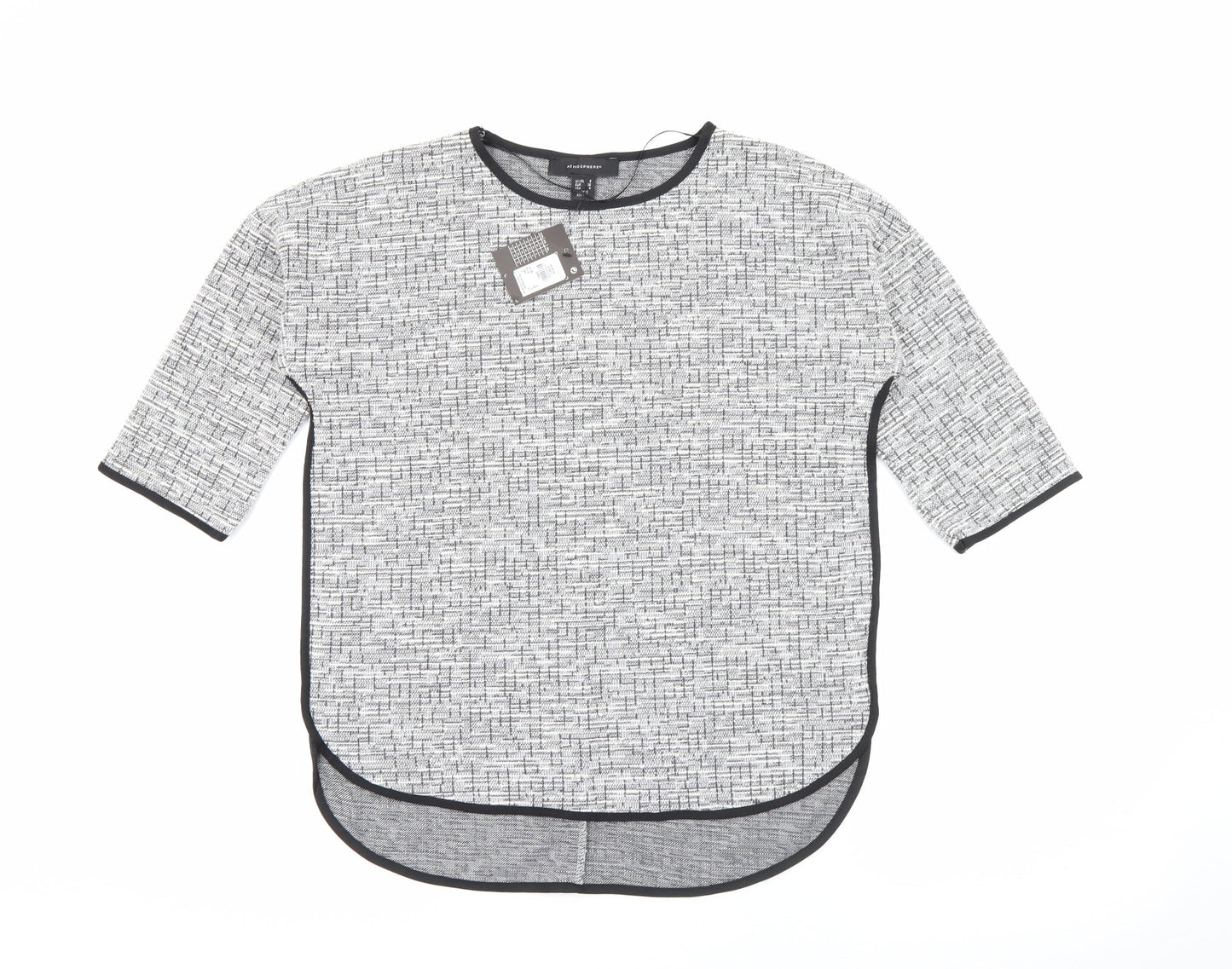 Primark Womens Grey Round Neck  Polyester Pullover Jumper Size 8