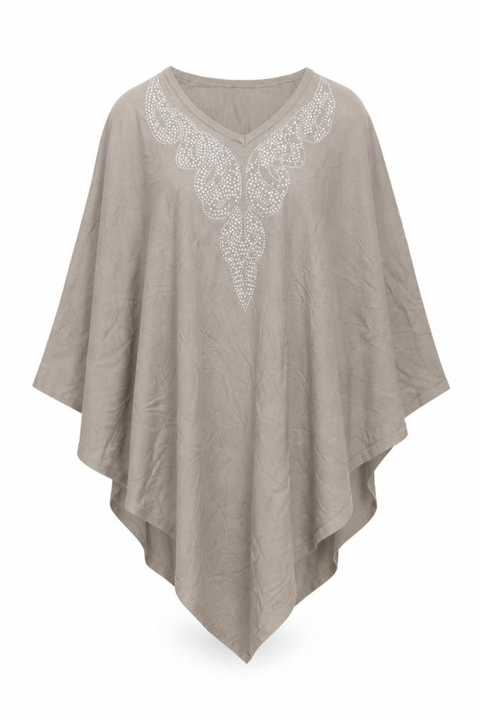Frank Ushen Womens Grey   Jacket Poncho One Size