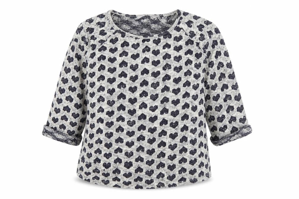 Red Herring Womens Blue Round Neck Geometric Cotton Pullover Jumper Size 14
