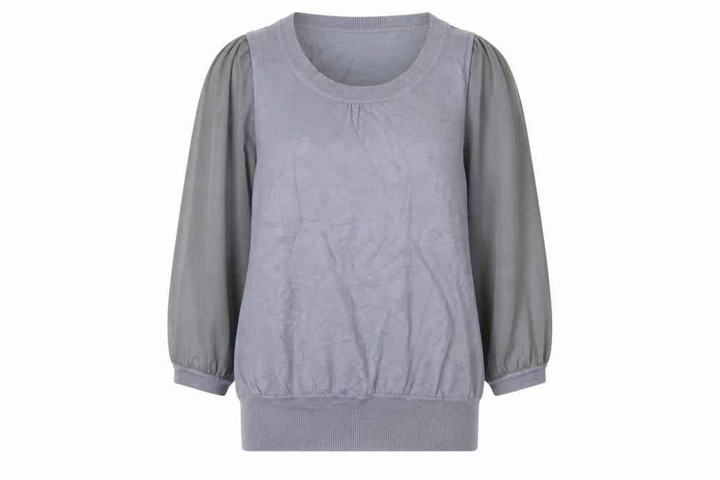 NEXT Womens Grey Scoop Neck  Viscose Pullover Jumper Size 10