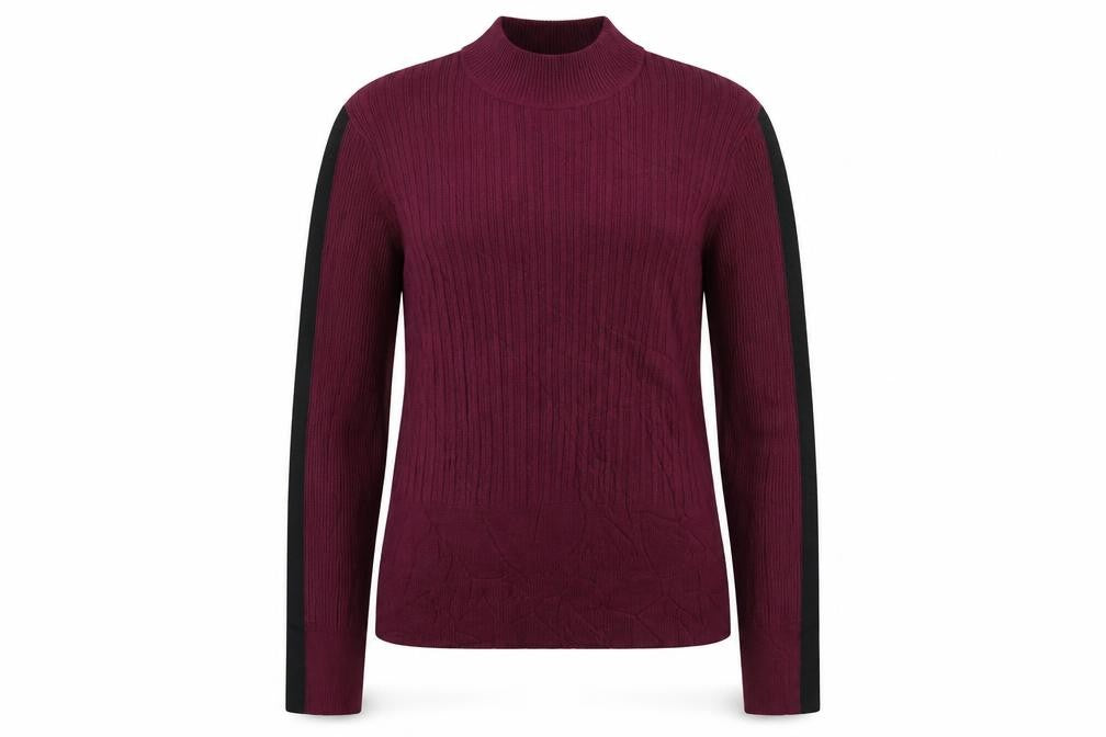 Marks & Spencer Womens Purple High Neck  Viscose Pullover Jumper Size 14