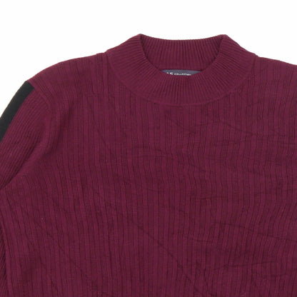 Marks & Spencer Womens Purple High Neck  Viscose Pullover Jumper Size 14