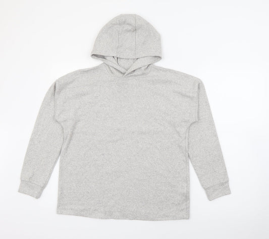 Marks and Spencer Girls Grey  Viscose Pullover Hoodie Size 12-13 Years