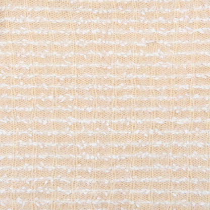 Savida Womens Beige Crew Neck Striped Acrylic Pullover Jumper Size S