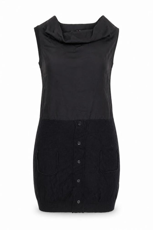 Yest Womens Black  Polyester Jumper Dress  Size M  Cowl Neck