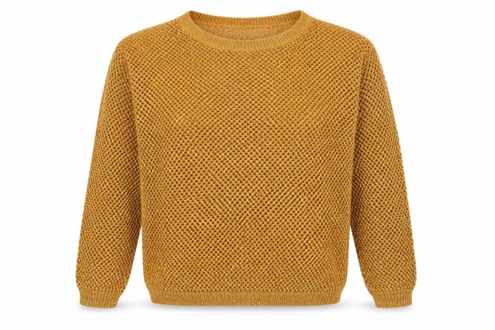 Springfield Womens Yellow Crew Neck  Acrylic Pullover Jumper Size 16