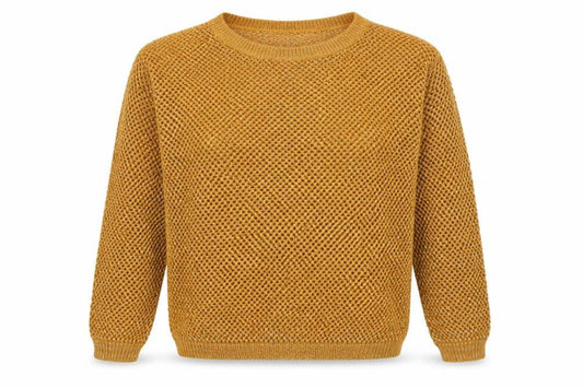 Springfield Womens Yellow Crew Neck  Acrylic Pullover Jumper Size 16