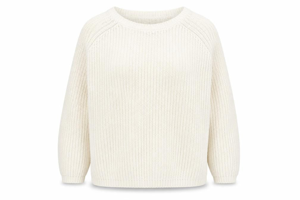 Dorothy Perkins Womens White Round Neck  Acrylic Pullover Jumper Size 8