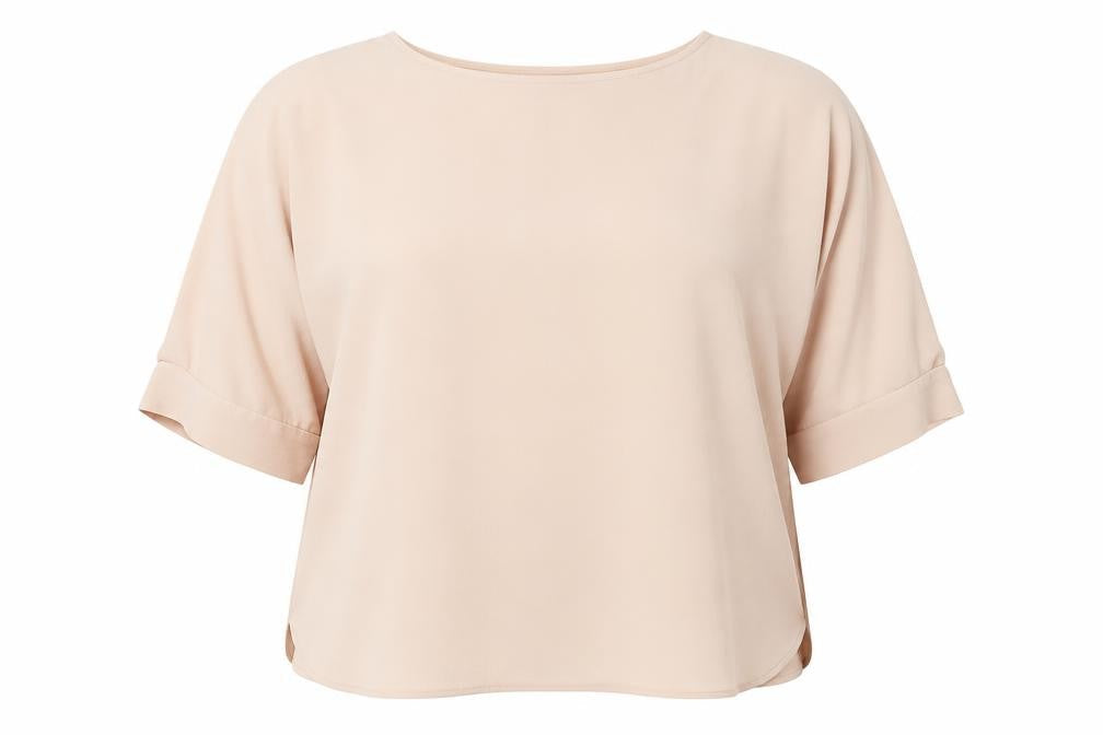 Gallery Womens Pink  Polyester Tunic Blouse Size M Round Neck