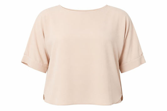 Gallery Womens Pink  Polyester Tunic Blouse Size M Round Neck