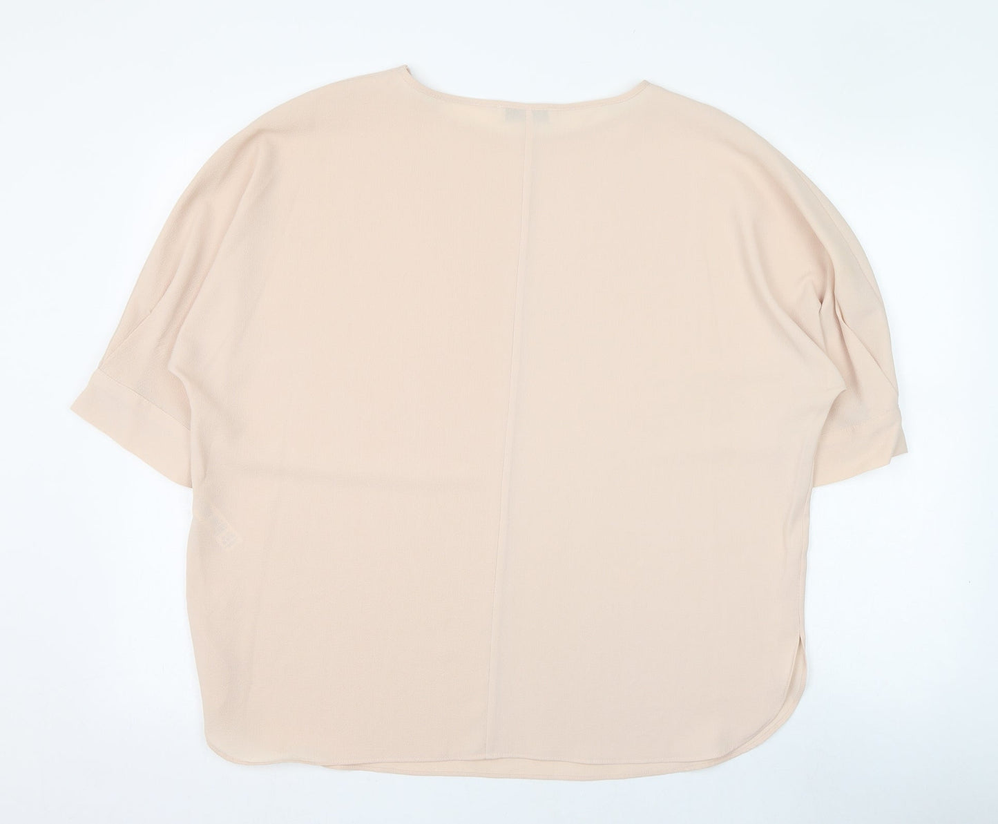 Gallery Womens Pink  Polyester Tunic Blouse Size M Round Neck