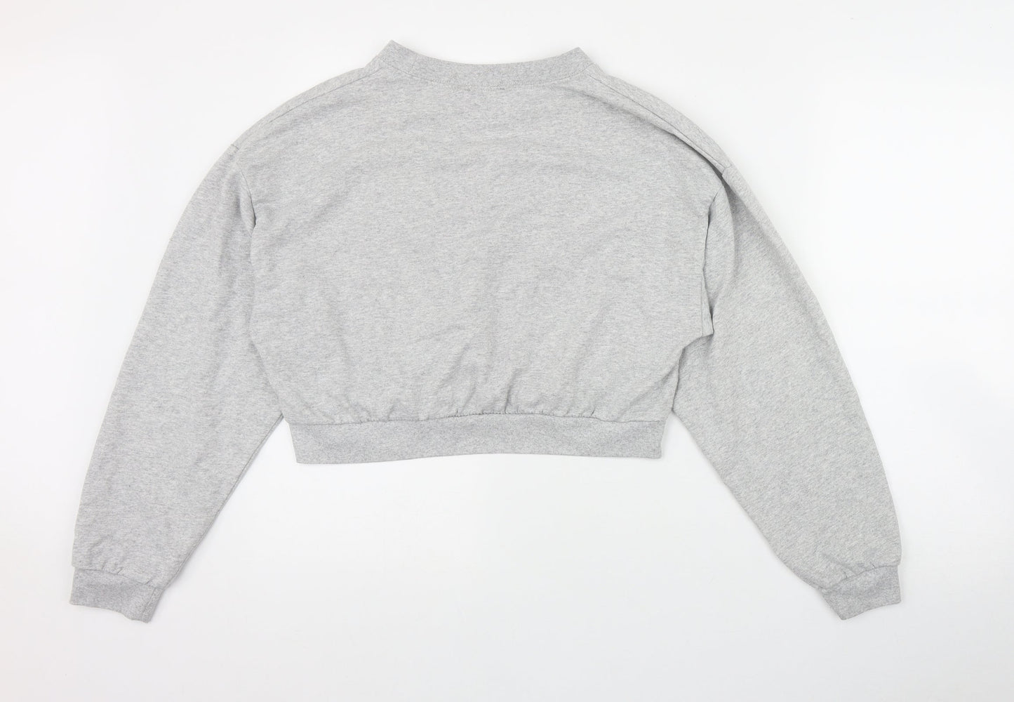 I SAW IT FIRST Womens Grey  Cotton Pullover Sweatshirt Size 10