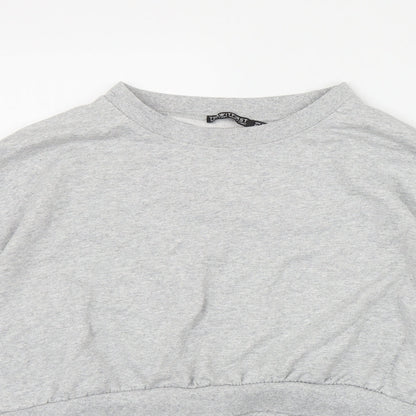 I SAW IT FIRST Womens Grey  Cotton Pullover Sweatshirt Size 10