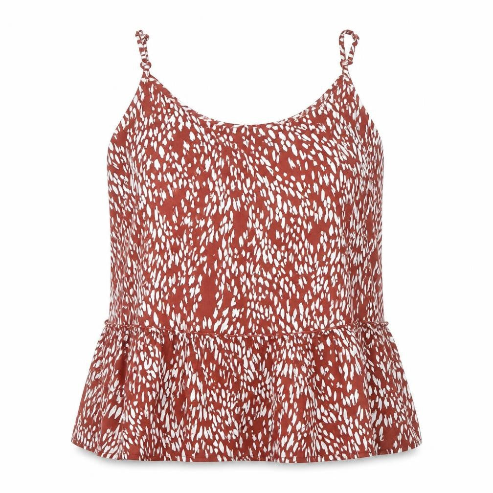 George Womens Brown Animal Print Viscose Camisole Blouse Size 10 Round Neck
