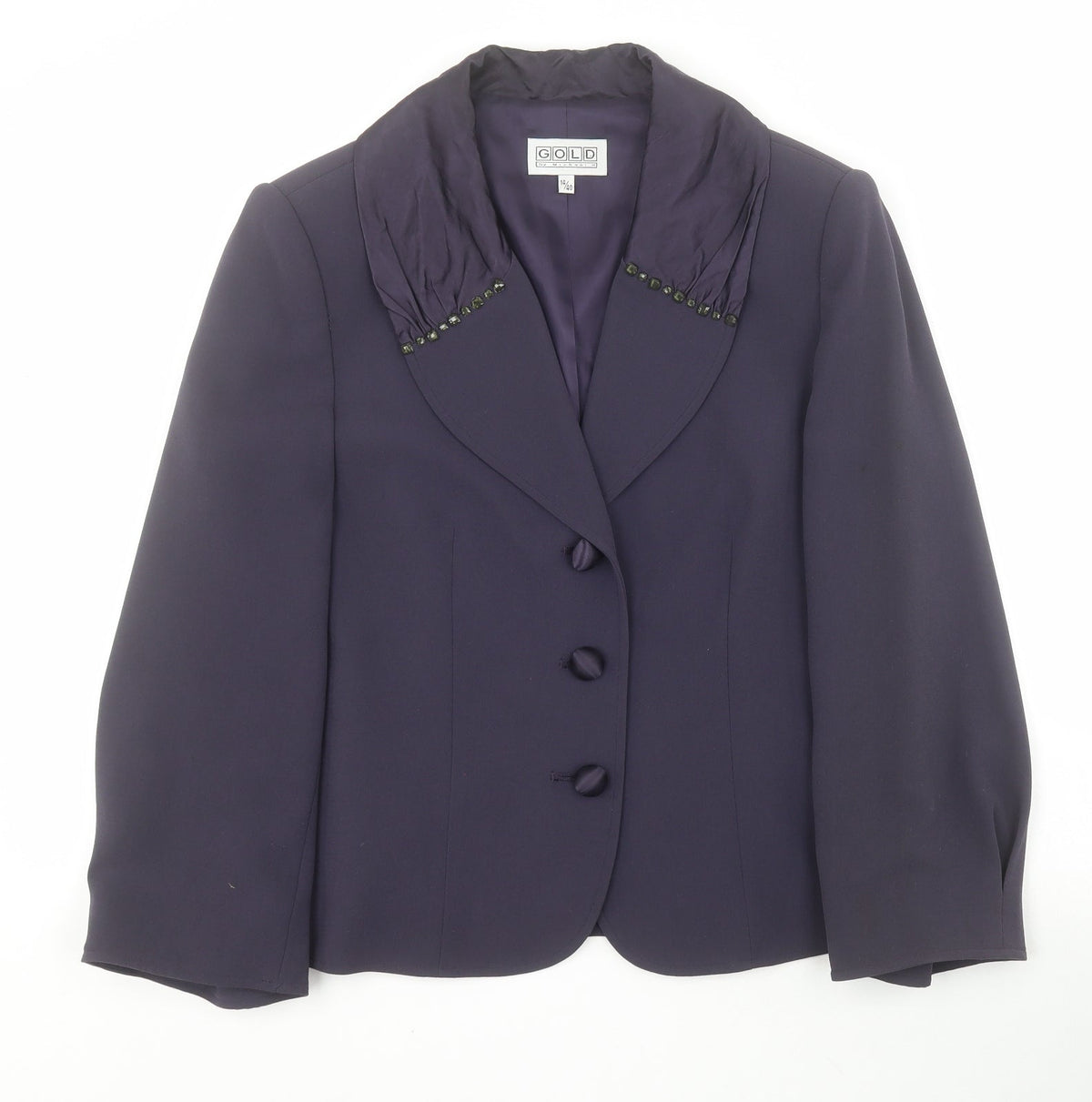 GOLD by Michael H Womens Blue   Jacket  Size 14  Button