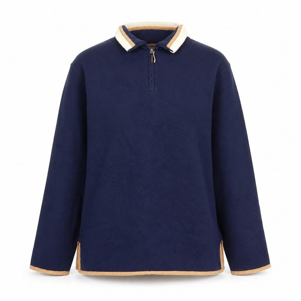 Bonmarché Womens Blue Polyester Pullover Sweatshirt Size S Zip