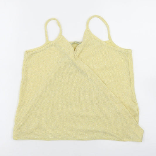 Innocence Womens Yellow  Polyester Camisole T-Shirt Size 10 V-Neck