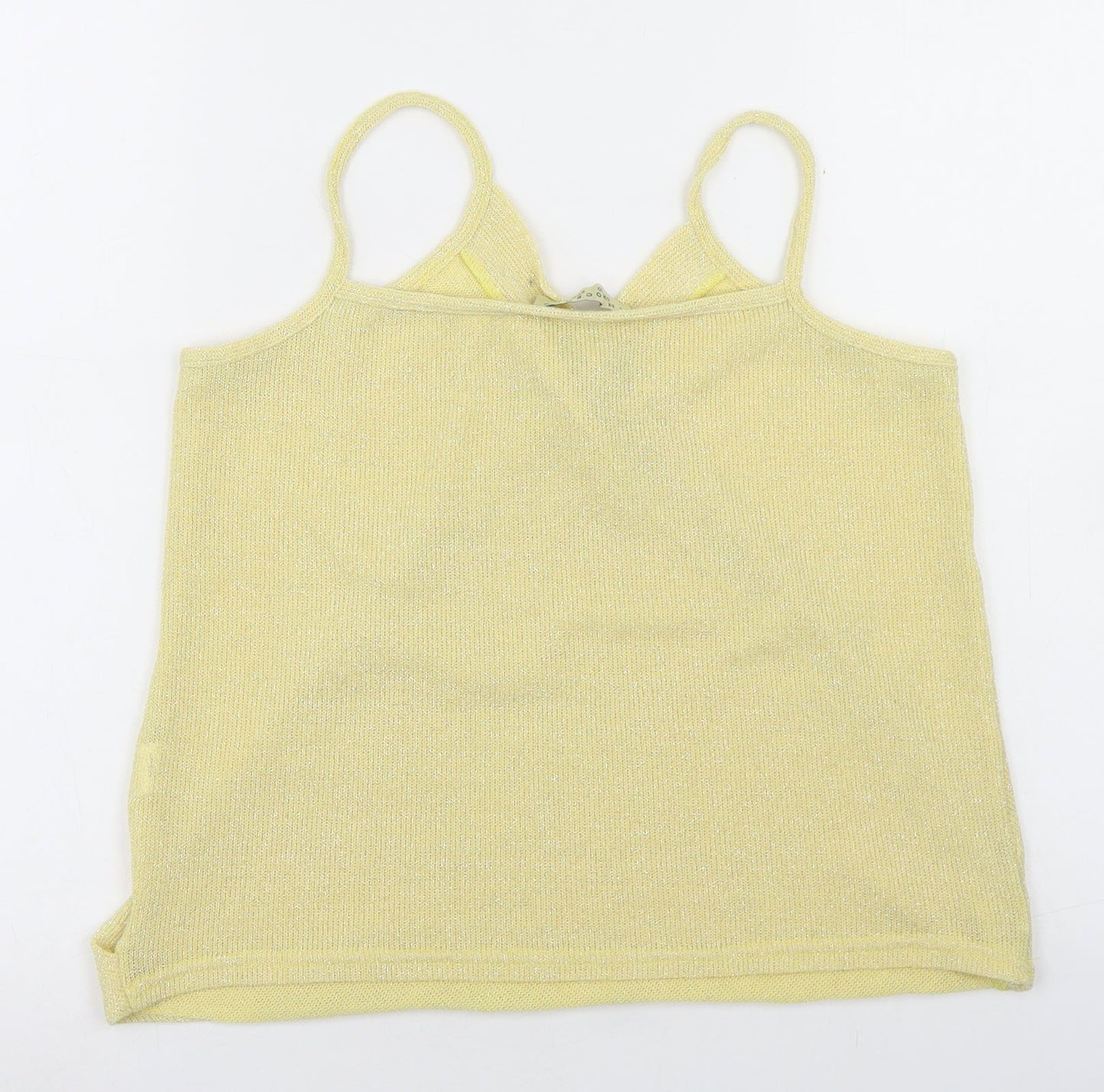 Innocence Womens Yellow  Polyester Camisole T-Shirt Size 10 V-Neck