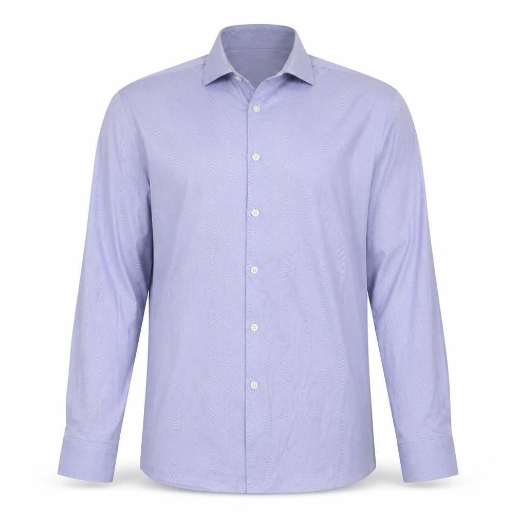 ASOS Mens Blue Striped Cotton  Button-Up Size M Collared Button