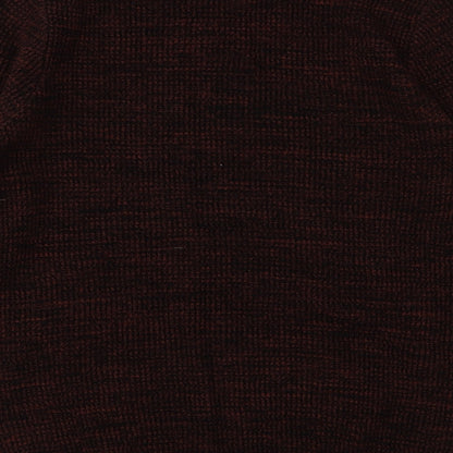 Preloved H&M Mens Brown Round Neck  Acrylic Pullover Jumper Size M - Label
