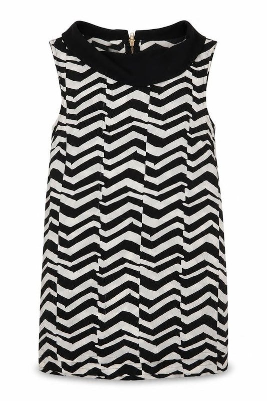 River Island Womens White Striped Polyester Basic Blouse Size 10 Collared