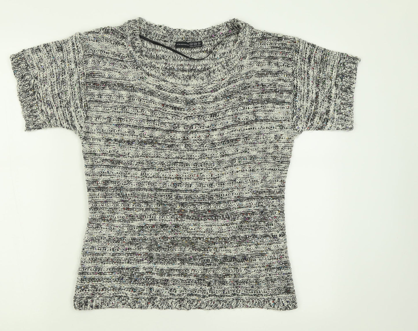 Atmosphere Womens Grey Crew Neck  Acrylic Pullover Jumper Size 10