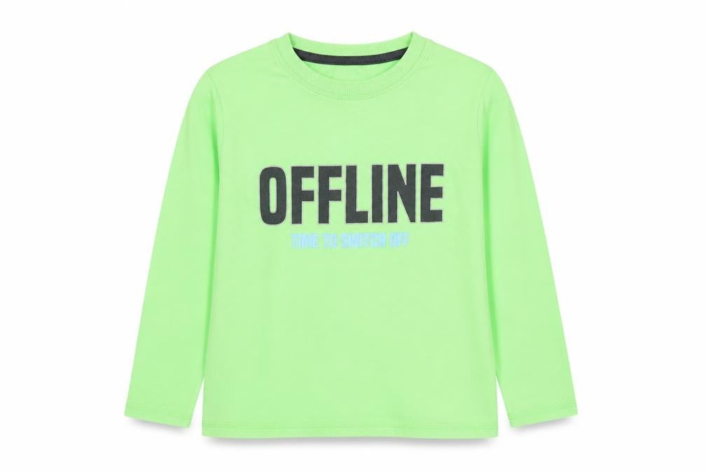 Dunnes Stores Boys Green  Cotton Basic T-Shirt Size 7-8 Years Round Neck Pullover