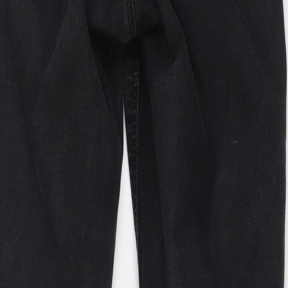 Topshop Womens Black  Cotton Skinny Jeans Size 25 L30 in Regular Zip