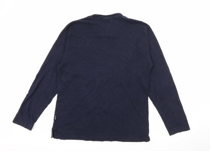Marks & Spencer Mens Blue V-Neck  Viscose Pullover Jumper Size S