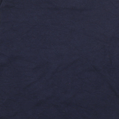Marks & Spencer Mens Blue V-Neck  Viscose Pullover Jumper Size S