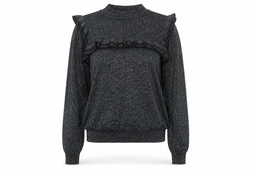 Marks & Spencer Womens Silver High Neck  Viscose Pullover Jumper Size 12   - Sparkle