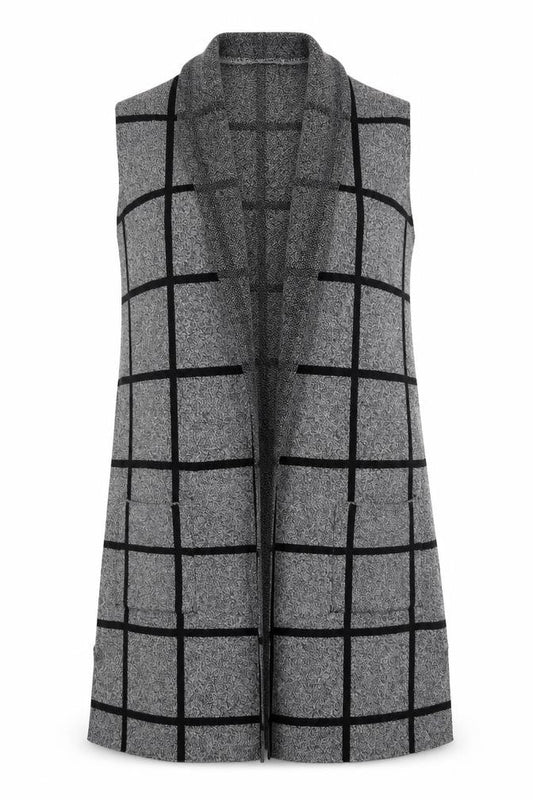 Atmosphere Womens Grey V-Neck Geometric Cotton Cardigan Jumper Size S