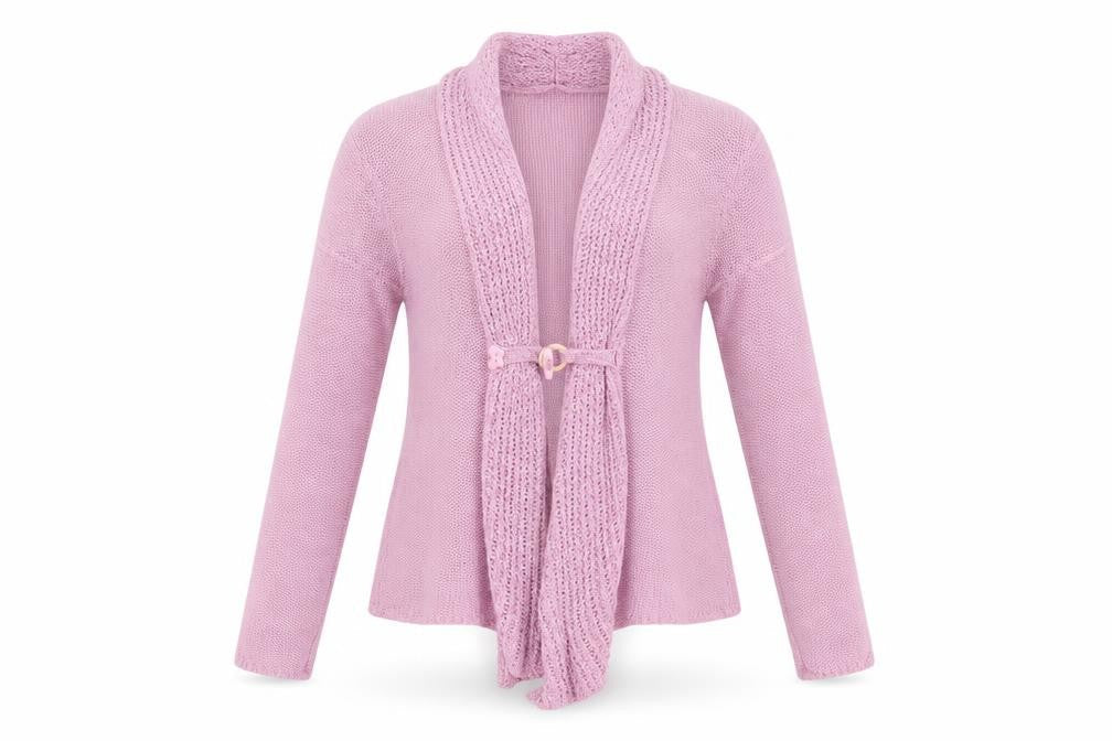 Nina Murati Womens Pink Collared  Acrylic Cardigan Jumper Size S