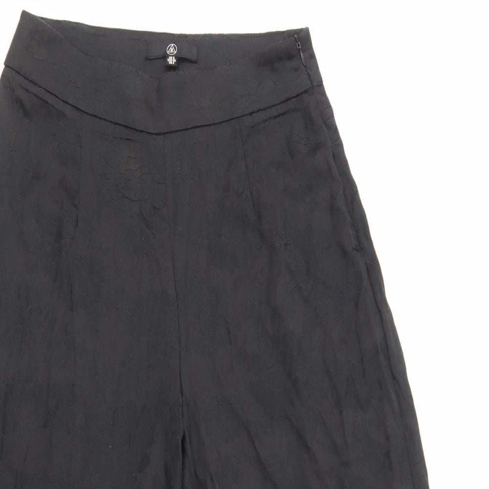 Missguided Womens Black  Polyester Cropped Trousers Size 8 L20 in Regular Zip