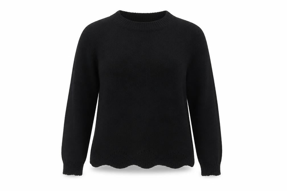 Primark Womens Black Mock Neck  Polyester Pullover Jumper Size 14