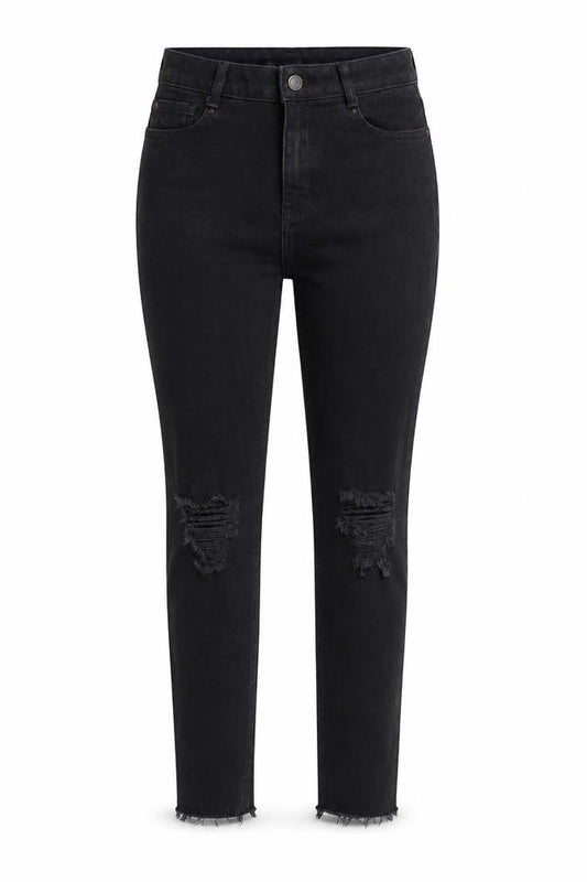 New Look Womens Black  Cotton Skinny Jeans Size 8 L28 in Regular Button