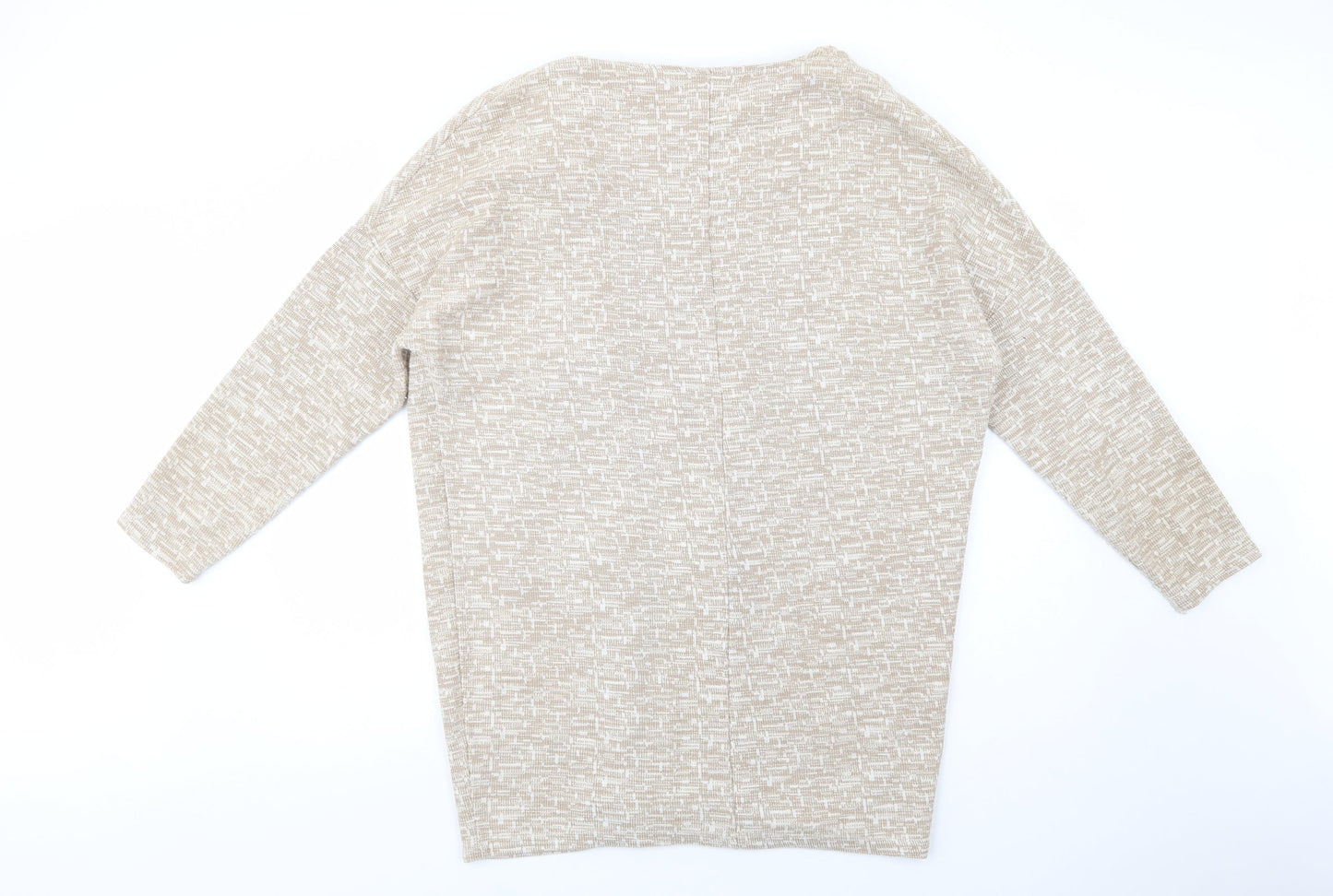 River Island Womens Beige V-Neck  Polyester Cardigan Jumper Size 14
