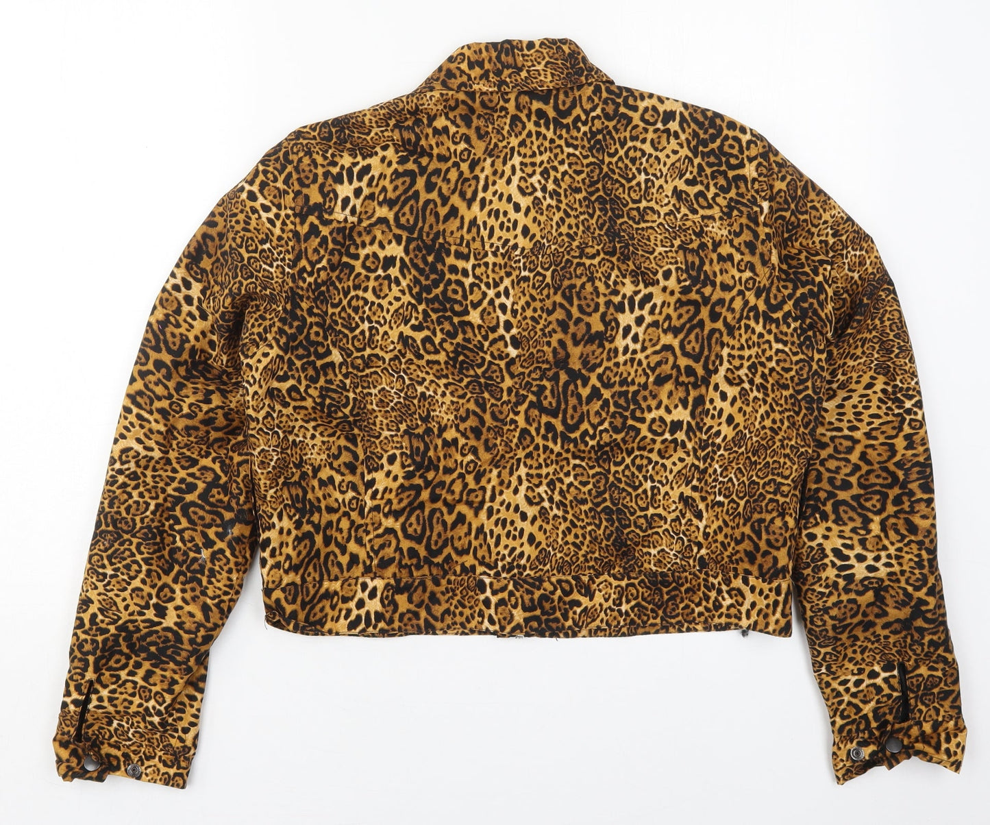 Preworn Womens Brown Animal Print  Jacket  Size M  Zip
