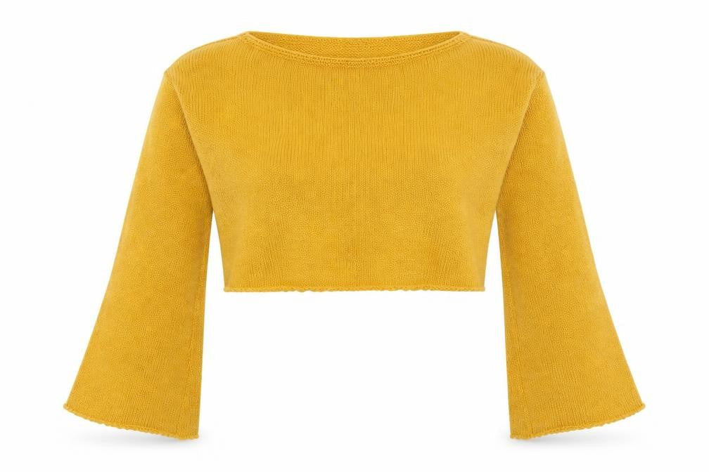 Missguided Womens Yellow Boat Neck  Acrylic Pullover Jumper Size 6