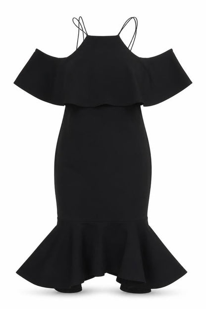 ASOS Womens Black  Polyester Fit & Flare  Size 8  Halter Pullover