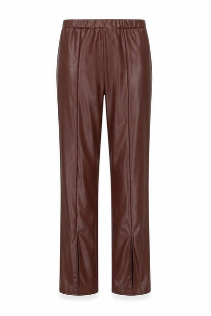 PRETTYLITTLETHING Womens Brown  Polyester Trousers  Size 6 L34 in Regular