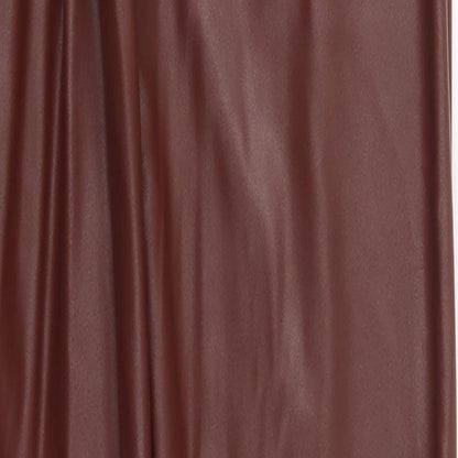 PRETTYLITTLETHING Womens Brown  Polyester Trousers  Size 6 L34 in Regular