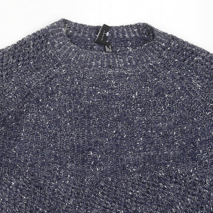 Izabel London Womens Blue Crew Neck  Acrylic Pullover Jumper Size 10