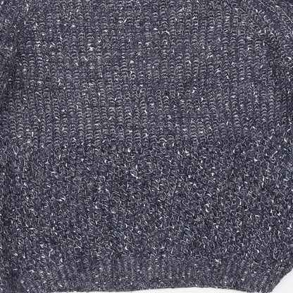 Izabel London Womens Blue Crew Neck  Acrylic Pullover Jumper Size 10