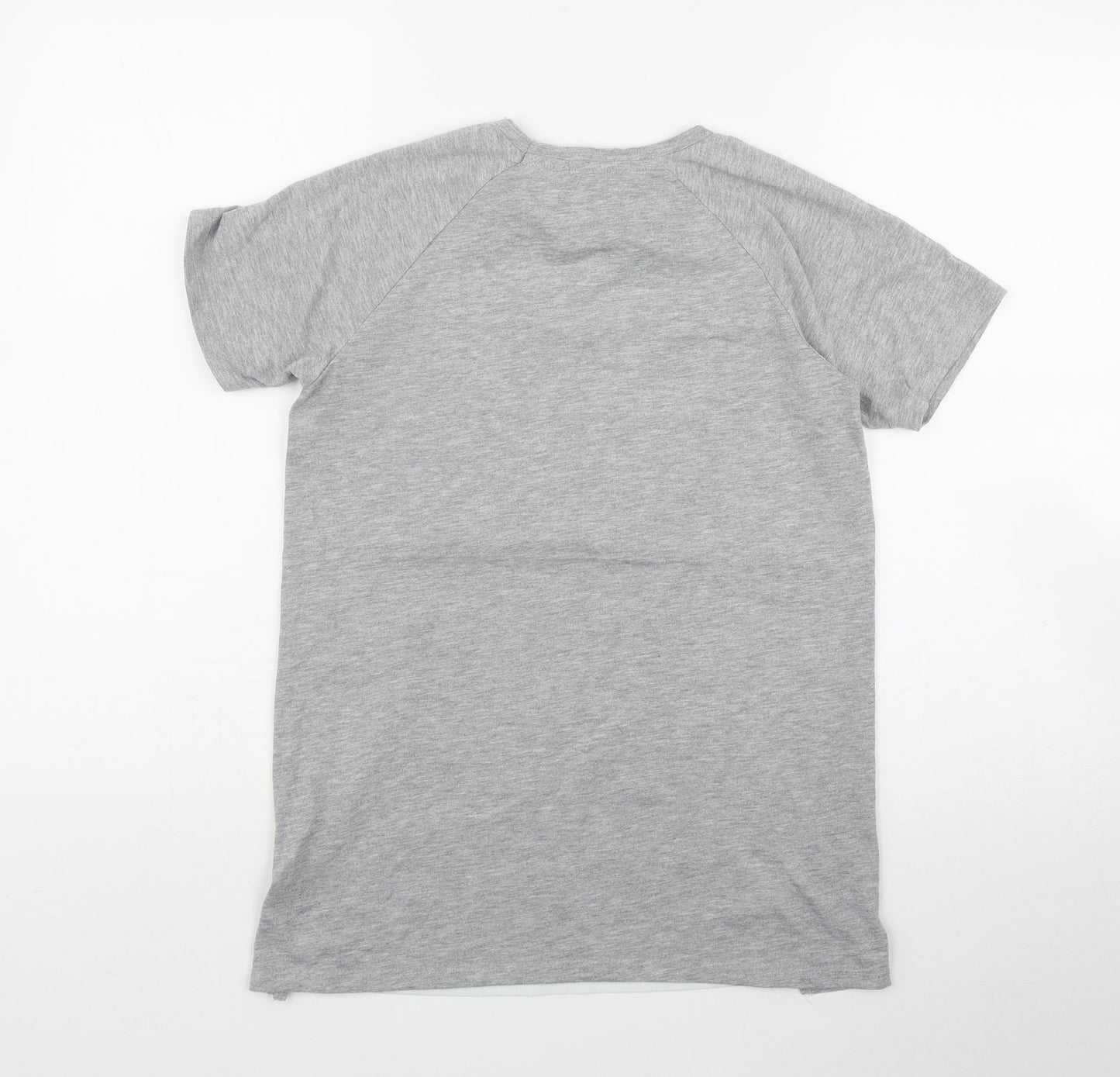 Atmosphere Womens Grey  Polyester Basic T-Shirt Size 4 Round Neck