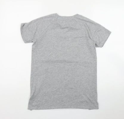 Atmosphere Womens Grey  Polyester Basic T-Shirt Size 4 Round Neck