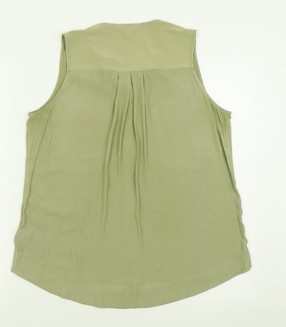 Next Womens Green  Polyester Basic Tank Size 12 V-Neck