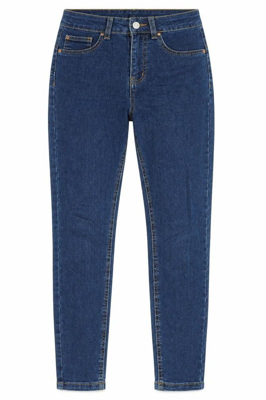 Denim Co Womens Blue  Cotton Skinny Jeans Size 8 L26 in Regular Button