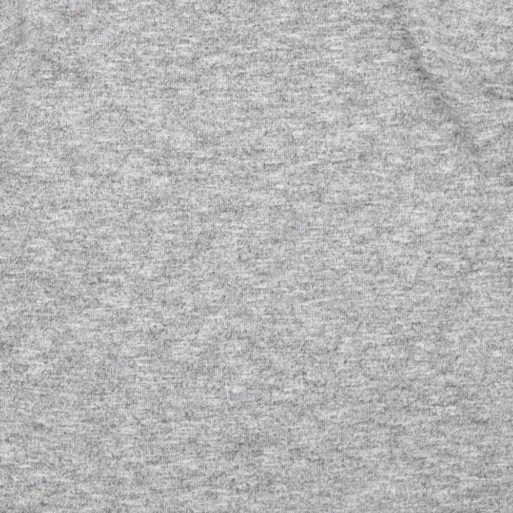 Papaya Womens Grey  Polyester Basic T-Shirt Size 8 Round Neck